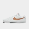 Nike Men's Court Legacy Leather Casual Shoes In White/desert Ochre/black