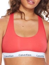 Calvin Klein Modern Cotton Racerback Bralette In Strawberry Shake