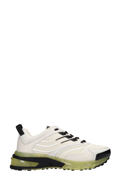 Givenchy Men's Mix-media Clear-sole Chunky Sneakers In White