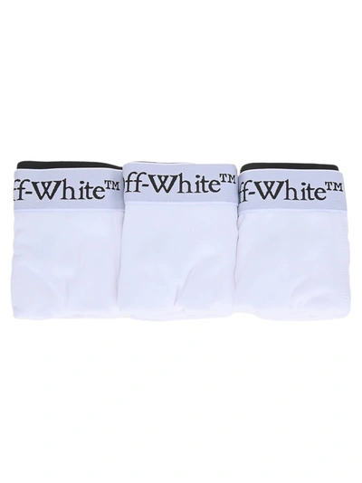 Off-white Off White Logo-waistband Boxer Tri-pack