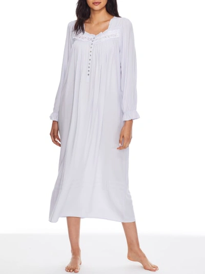 Eileen West Blue Woven Ballet Nightgown In Solid Peri Blue