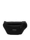 Balenciaga Logo-patch Belt Bag In Black