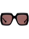 Gucci Square-frame Tinted Sunglasses In Brown