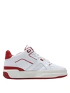 Just Don Luxury Courtside Low Sneakers White And Red In White
