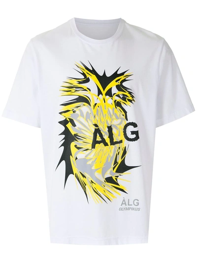 Àlg Psy Explosion Oversized T-shirt In Weiss