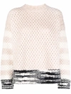 MISSONI 条纹镂空针织毛衣
