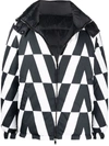 Valentino Reversible Black & White Optical Print Shirt Jacket In Schwarz