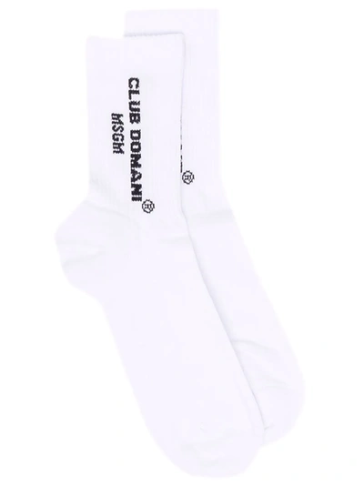 Msgm Club Domani Socks In White