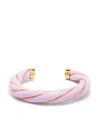 Aurelie Bidermann Diana' Gold Plated Twisted Bakelite Bracelet In Gold