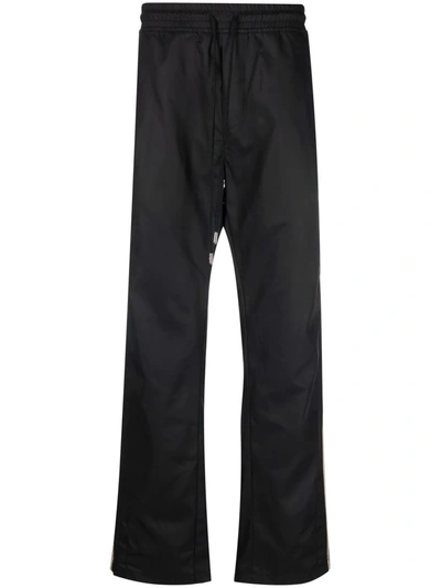 Just Don Side Bands Taffetas Track Pants In Nero