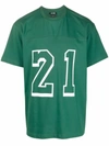 Just Don Green 21 Graphic-print Cotton T-shirt In Grün
