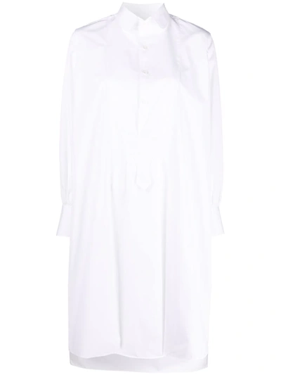 Maison Margiela High-low Hem Shirtdress In Weiss