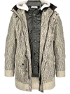 Stone Island Naslan Light Watro Rain Camo Reflective Parka Jacket In Neutrals ,black