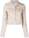Courrèges Courregès Trucker Jacket Signature Twill In Neutral