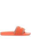 Off-white Orange Towel Logo Slides In Orange
