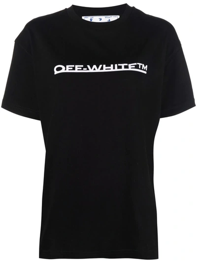 Off-white Logo印花t恤 In Black