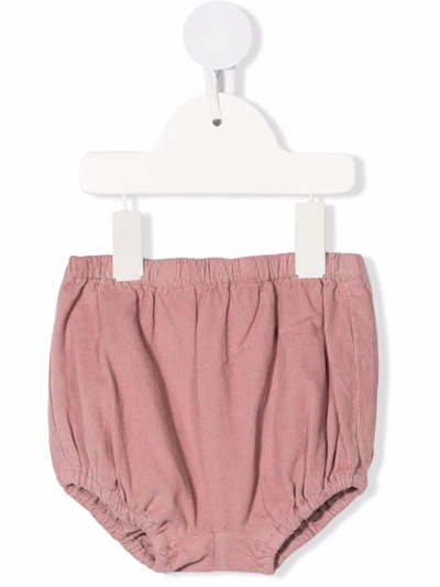 Knot Corduroy Baby Shorts In Pink