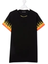 Vision Of Super Teen Flame Print T-shirt In Black