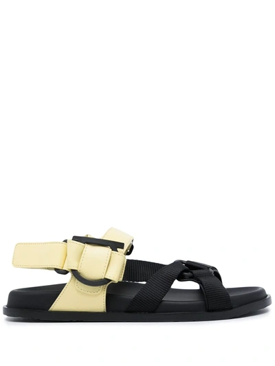 Ferragamo Gancini Touch-strap Sandals In Yellow