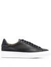 Fabiana Filippi Pebbled-texture Lace-up Sneakers In Black