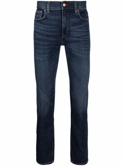 Tommy Hilfiger Bleecker Flex Faded Slim-fit Jeans In Blue