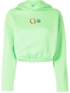 Goodboy Logo-embroidered Cropped Hoodie In Green