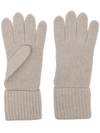 N•peal Ribbed Knit Cashmere-blend Gloves In White