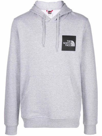 The North Face Logo-print Drawstring Hoodie In Grey