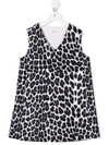 P.A.R.O.S.H LEOPARD-PRINT V-NECK DRESS