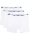 POLO RALPH LAUREN LOGO WAISTBAND BOXER BRIEFS (SET OF THREE)