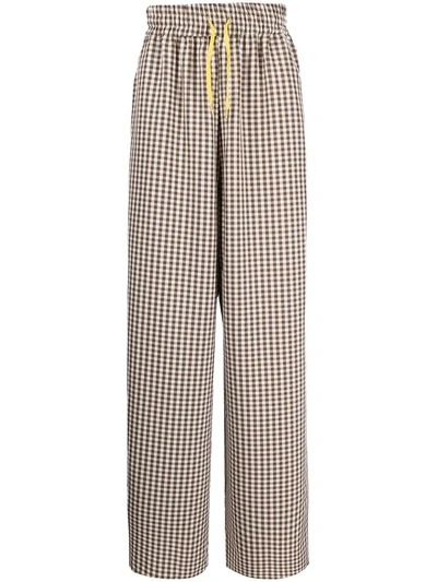 Duoltd Gingham-print Trousers In White
