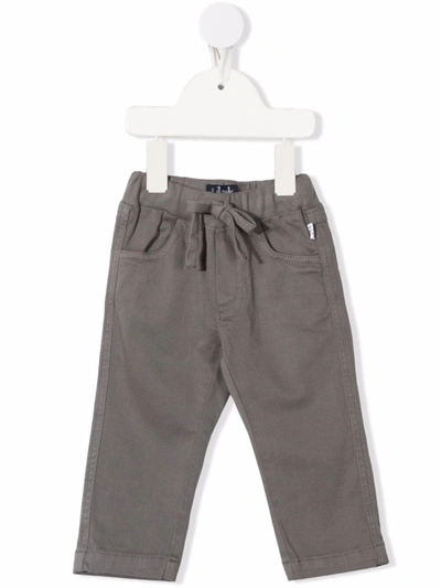 Il Gufo Babies' Drawstring-fastening Chino Trousers In Grey