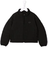 Emporio Armani Logo-patch Zip-up Padded Jacket In Black