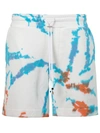 AMIRI CORE TIE DYE SWEAT SHORTS SURF BLUE