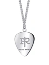 True Rocks Mini Sterling Silver Plectrum Pendant In Silber