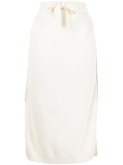 N•peal Midi Cashmere Skirt In Weiss