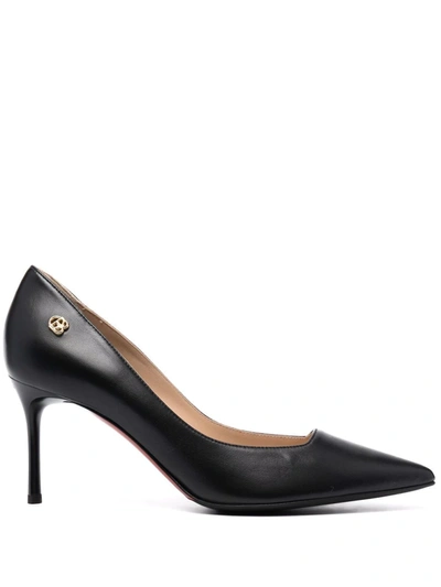 Baldinini Pointed-toe Leather Pumps In Black