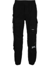 Aape By A Bathing Ape Logo-patch Cargo Track Pants In Schwarz