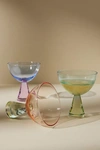Anthropologie Ramona Coupe Glasses, Set Of 4 By  In Blue Size S/4 Coupe
