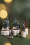 Anthropologie Frosted Bottle Brush Tree Candle In Assorted