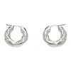 Loewe Twisted Sterling Silver Hoop Earrings In 9330 Rhodium