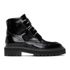 PROENZA SCHOULER BLACK LUG SOLE BUCKLE BOOTS