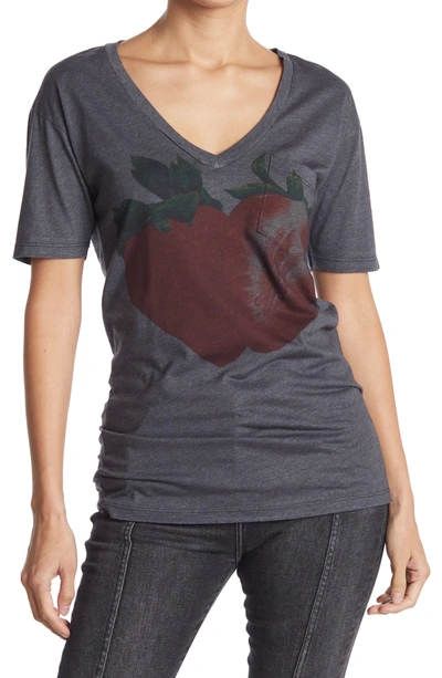 Go Couture Deep V-neck Boyfriend Tee In Black Dye 3