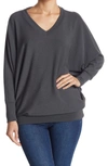 Go Couture Dolman Sleeve Tunic Sweater In Dark Green