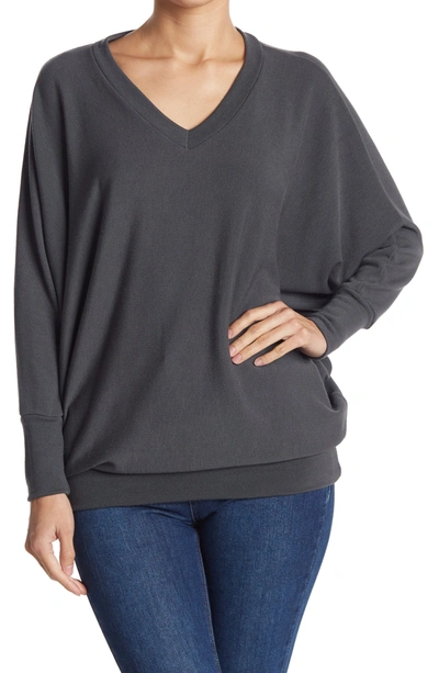 Go Couture Dolman Sleeve Tunic Sweater In Dark Green