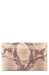 Hobo Lacy Leather Wallet In Sand Snake