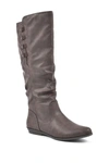 White Mountain Francie Knee High Boot In Brown/smooth