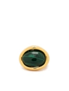 Charlotte Chesnais Neo Turtle Malachite Earcuff In 黑色