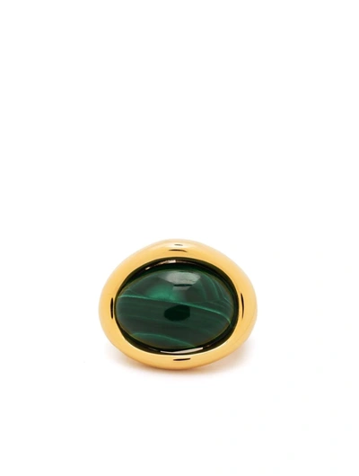 Charlotte Chesnais Neo Turtle Malachite Earcuff In 黑色
