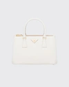 PRADA GALLERIA SMALL SAFFIANO DOUBLE-ZIP TOTE BAG,PROD164400026